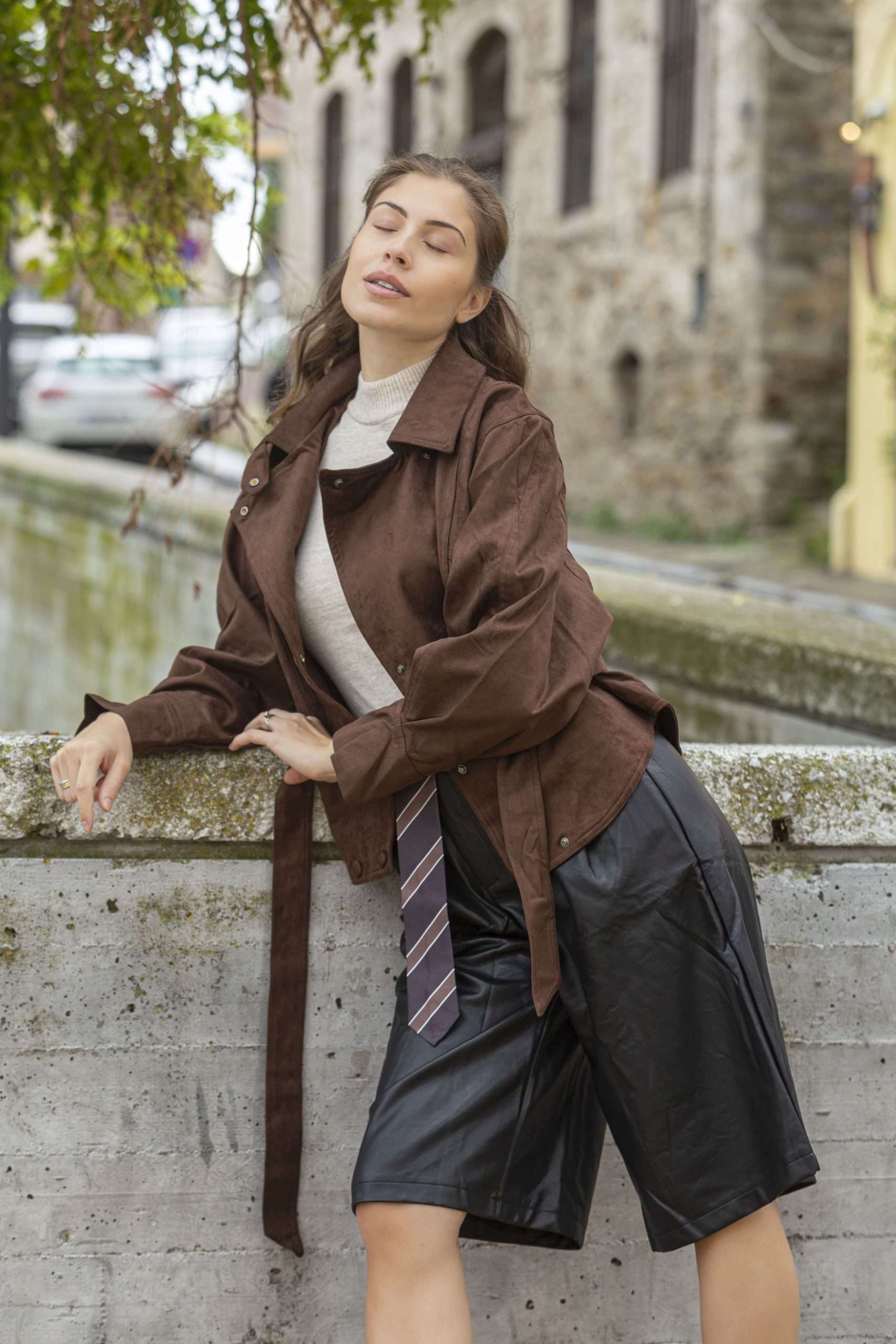 Jacket καφέ swede - Image 4