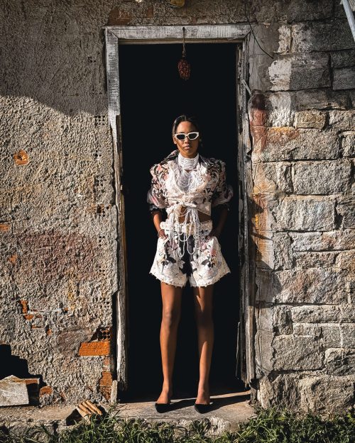 Alternative view of Σετ πουκάμισο και σορτς "boho-chic"