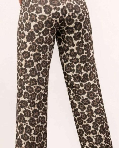 Alternative view of Παντελόνι Τζιν με Leopard Print σε Ίσια Γραμμή