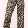 Παντελόνι Τζιν με Leopard Print σε Ίσια Γραμμή - Image 3