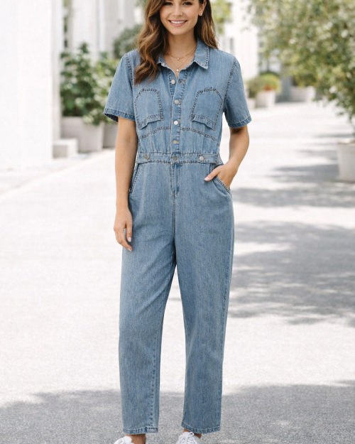 Denim ολόσωμη φόρμα.