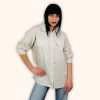 Oversized, εκρού πουκάμισο