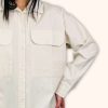 Oversized, εκρού πουκάμισο - Image 3