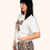 T-shirt με Φιόγκο Animal Print - Image 4