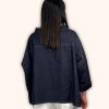 Cropped Denim Πουκάμισο Σε Oversized Γραμμή - Image 5