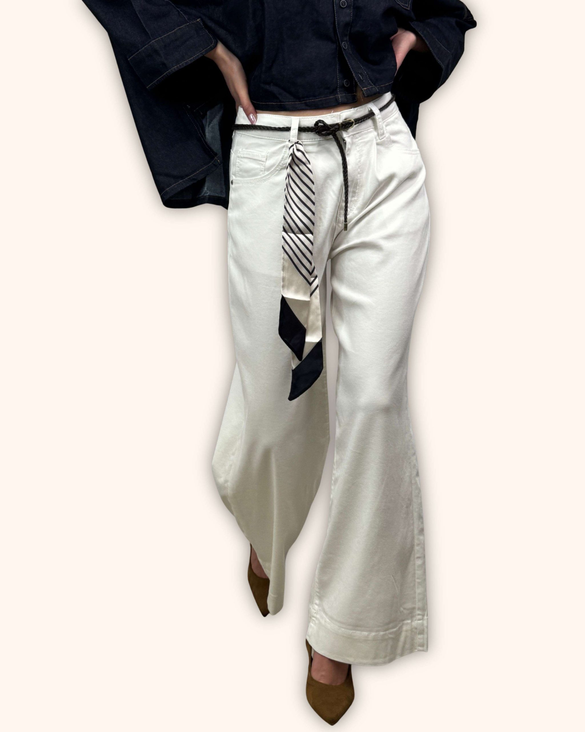 Ψηλόμεσο Wide-Leg Τζιν Παντελόνι