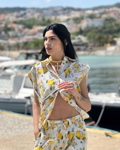 Alternative view of Καλοκαιρινό Σετ Πουκάμισο & Σορτς με Lemon Print