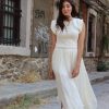 Ρομαντική φούστα Chiffon σε Off-White απόχρωση