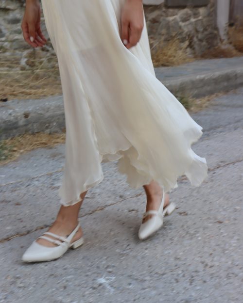 Alternative view of Ρομαντική φούστα Chiffon σε Off-White απόχρωση