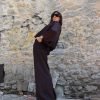 Γυναικεία Σατέν Παντελόνα Wide-Leg / Καφέ Σκούρο - Image 7