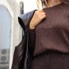 Γυναικεία Πλεκτή Μπλούζα Ριμπ με Λορέξ Λάμψη / Καφέ Σκούρο - Image 5