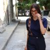 Γυναικείο Πλεκτό Polo Τοπ με Σχέδιο Ρόμβους / Σκούρο Μπλε - Image 2