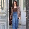Ψηλόμεσο Barrel leg Jeans με διακοσμητικές ραφές – μπλε denim - Image 2