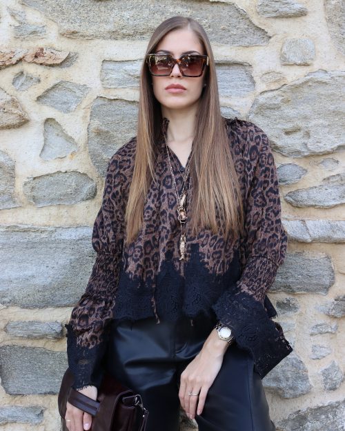 Leopard print πουκαμίσα
