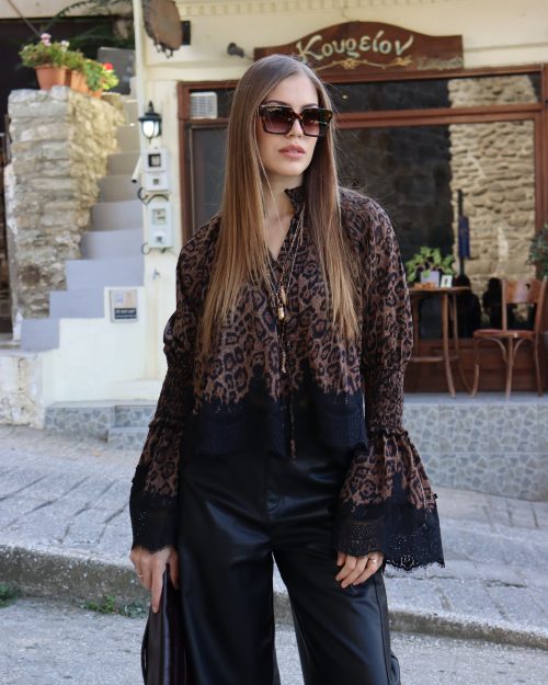 Alternative view of Leopard print πουκαμίσα